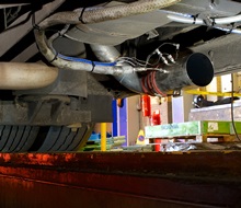 Instrumentation of the exhaust systems was entirely within the vehicle profile for testing on public roads